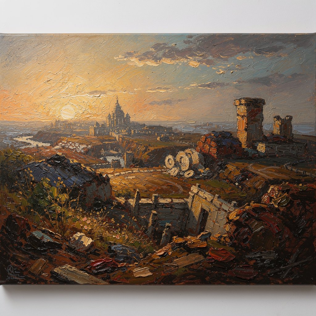 Oil painting, artistic detail