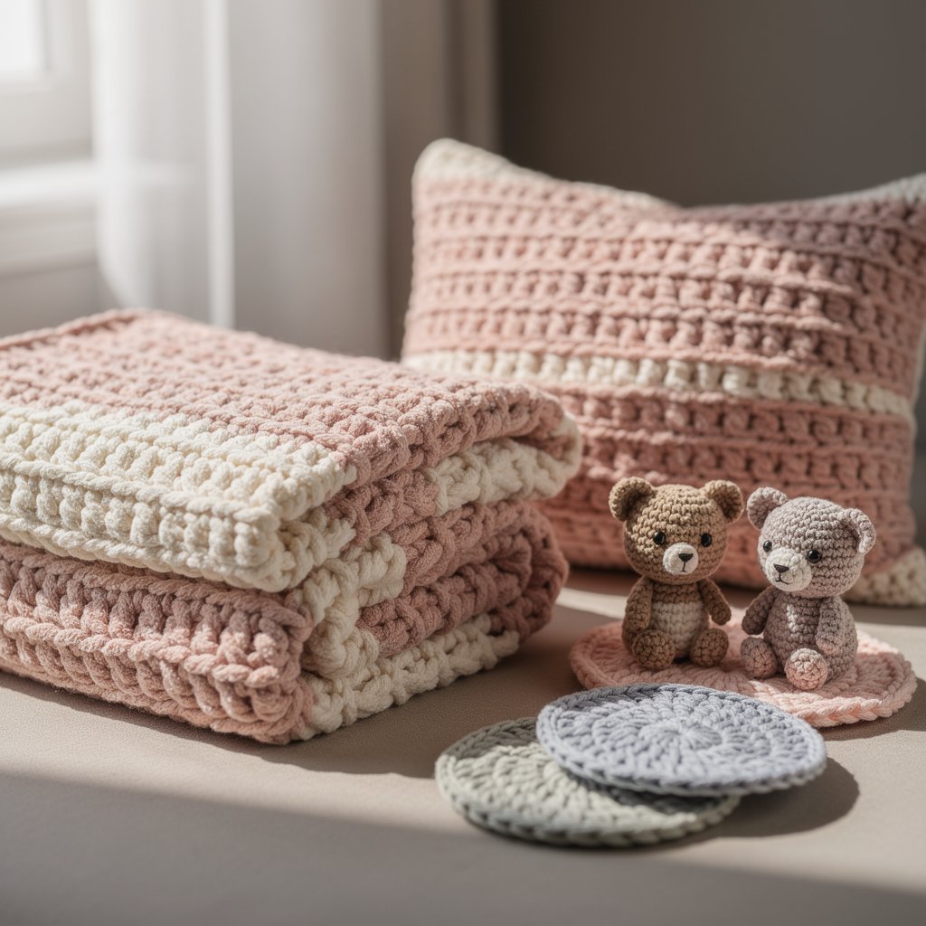 Crocheted products, soft texture